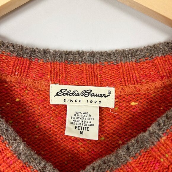 Eddie Bauer Vintage V-Neck Sweater - Picture 4 of 4